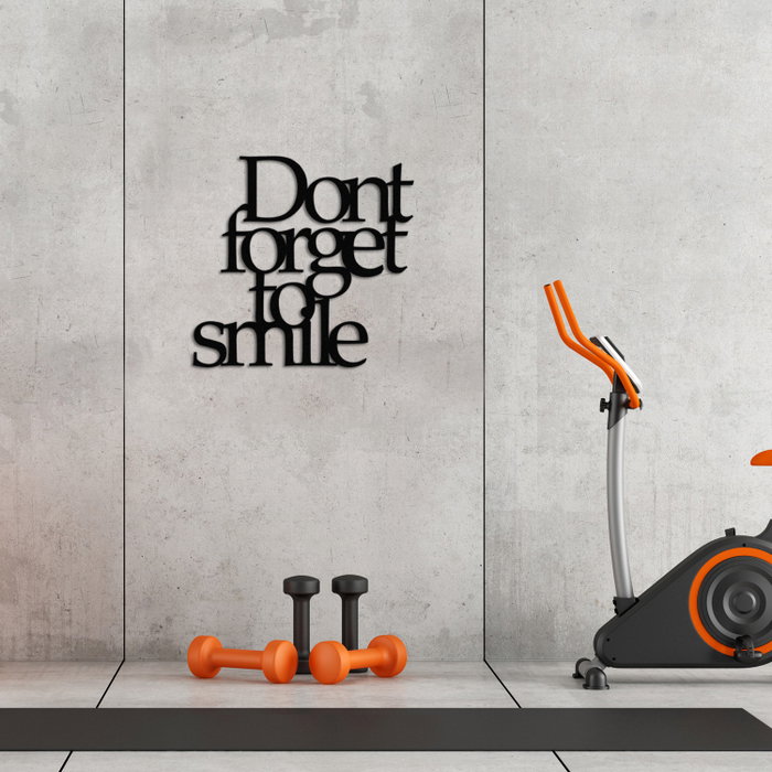 Wallity Dont Forget To Smıle Metal Decor Negro